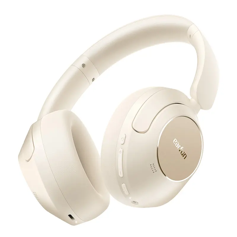 Słuchawki bezprzewodowe Earfun Wave Pro Nauszne Bluetooth 5.0 Beżowy