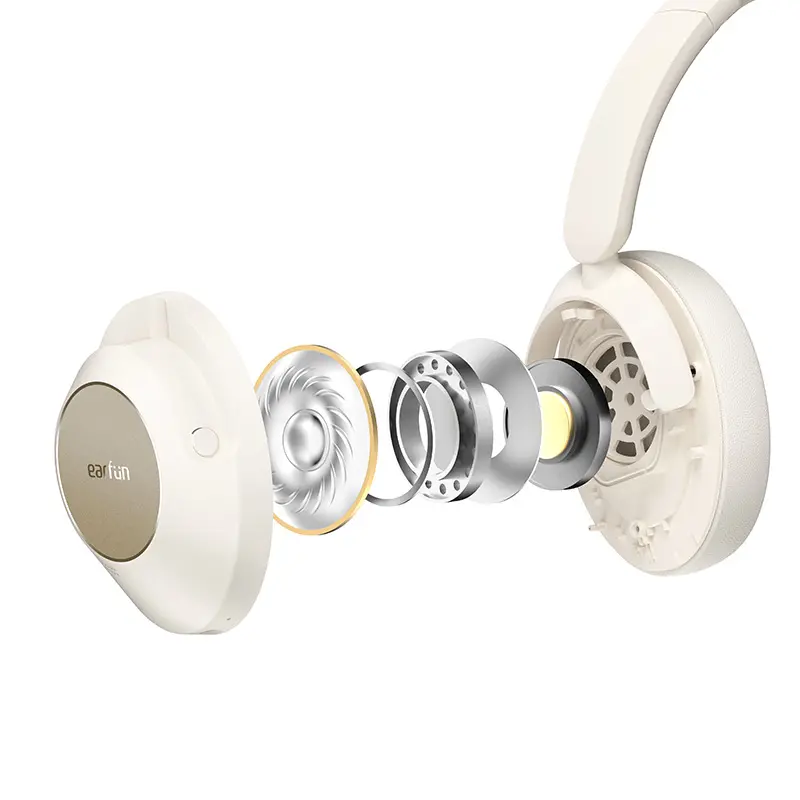 Słuchawki bezprzewodowe Earfun Wave Pro Nauszne Bluetooth 5.0 Beżowy