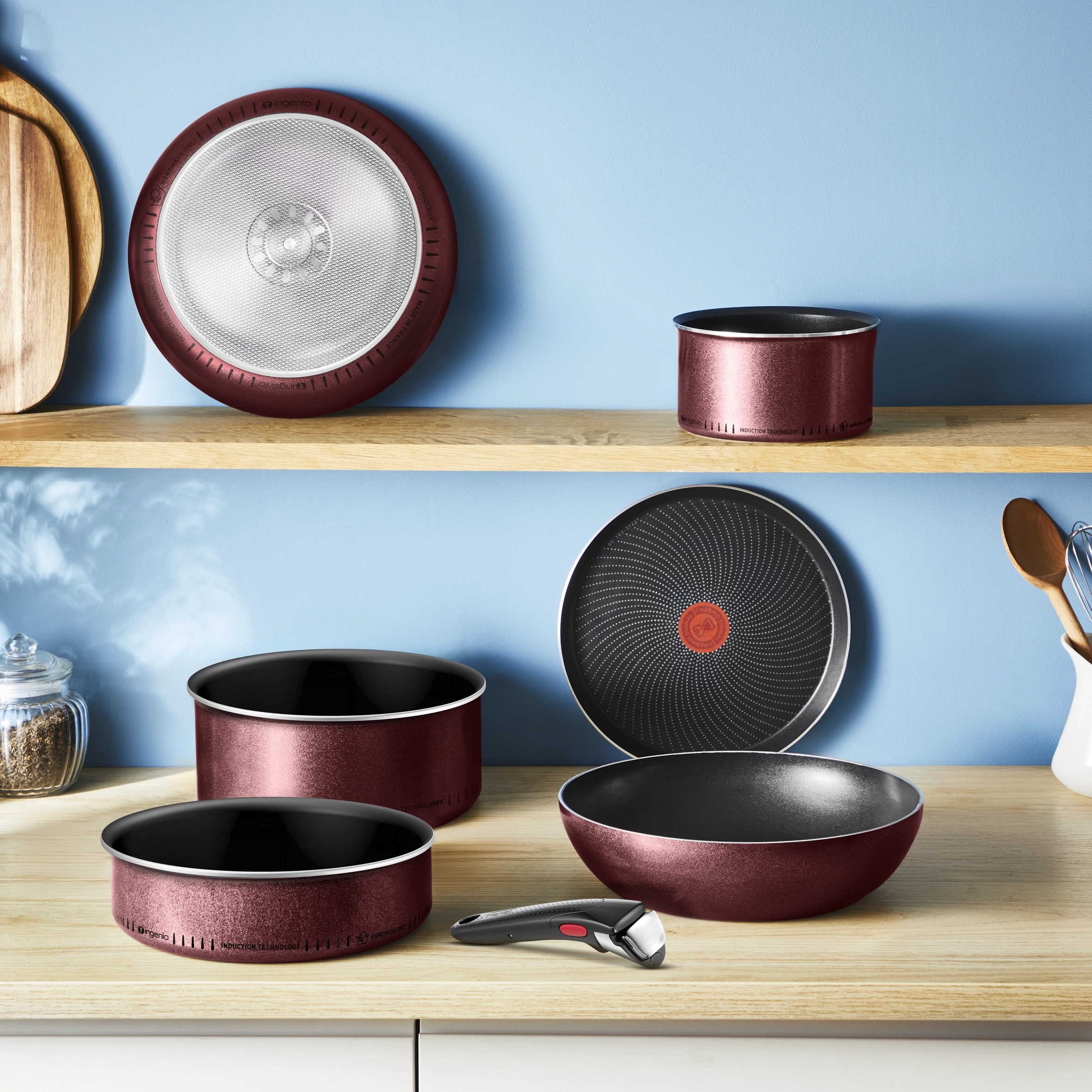 Zestaw garnków Tefal Ingenio Simply Cook L7248453 Indukcja Aluminium 3 elementy
