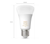 Żarówka LED Philips Hue White Ambiance E27 800lm 3szt.