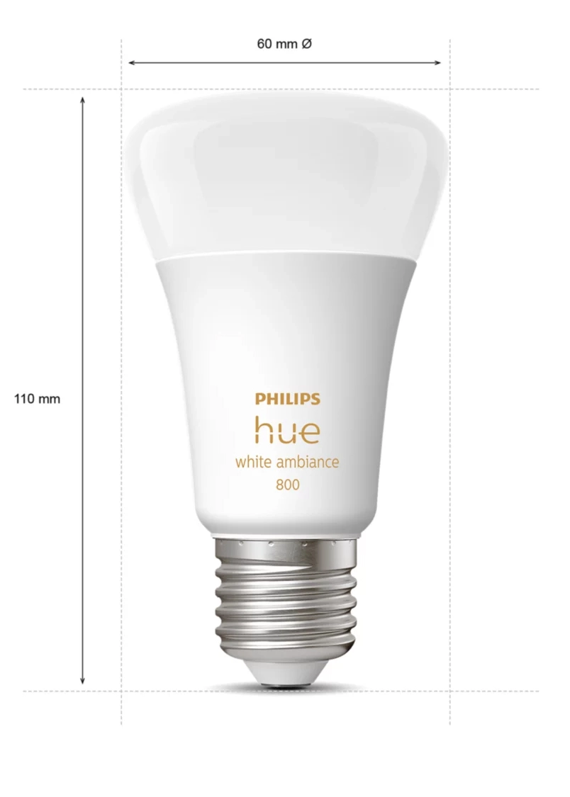 Żarówka LED Philips Hue White Ambiance E27 800lm 3szt.