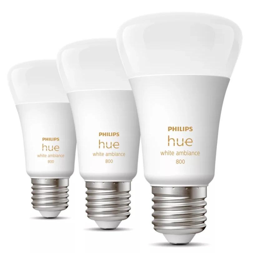 Żarówka LED Philips Hue White Ambiance E27 800lm 3szt.