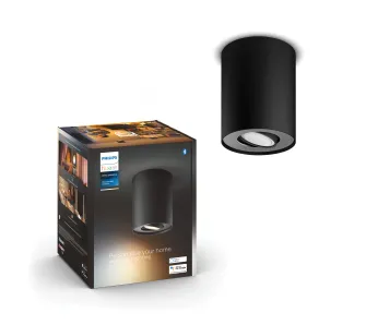 Oświetlenie punktowe Philips Hue White Ambiance Pillar Czarny