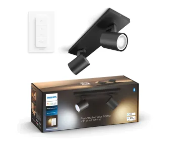 Oświetlenie punktowe Philips Hue White Ambiance Podwójne Runner Czarny