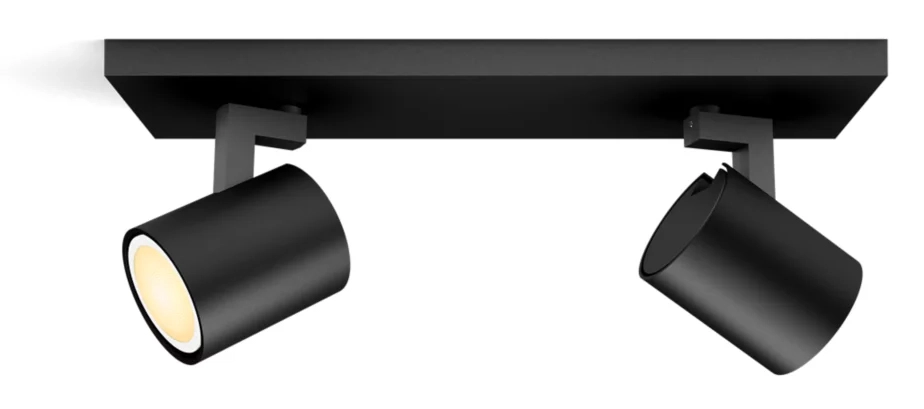 Oświetlenie punktowe Philips Hue White Ambiance Podwójne Runner Czarny