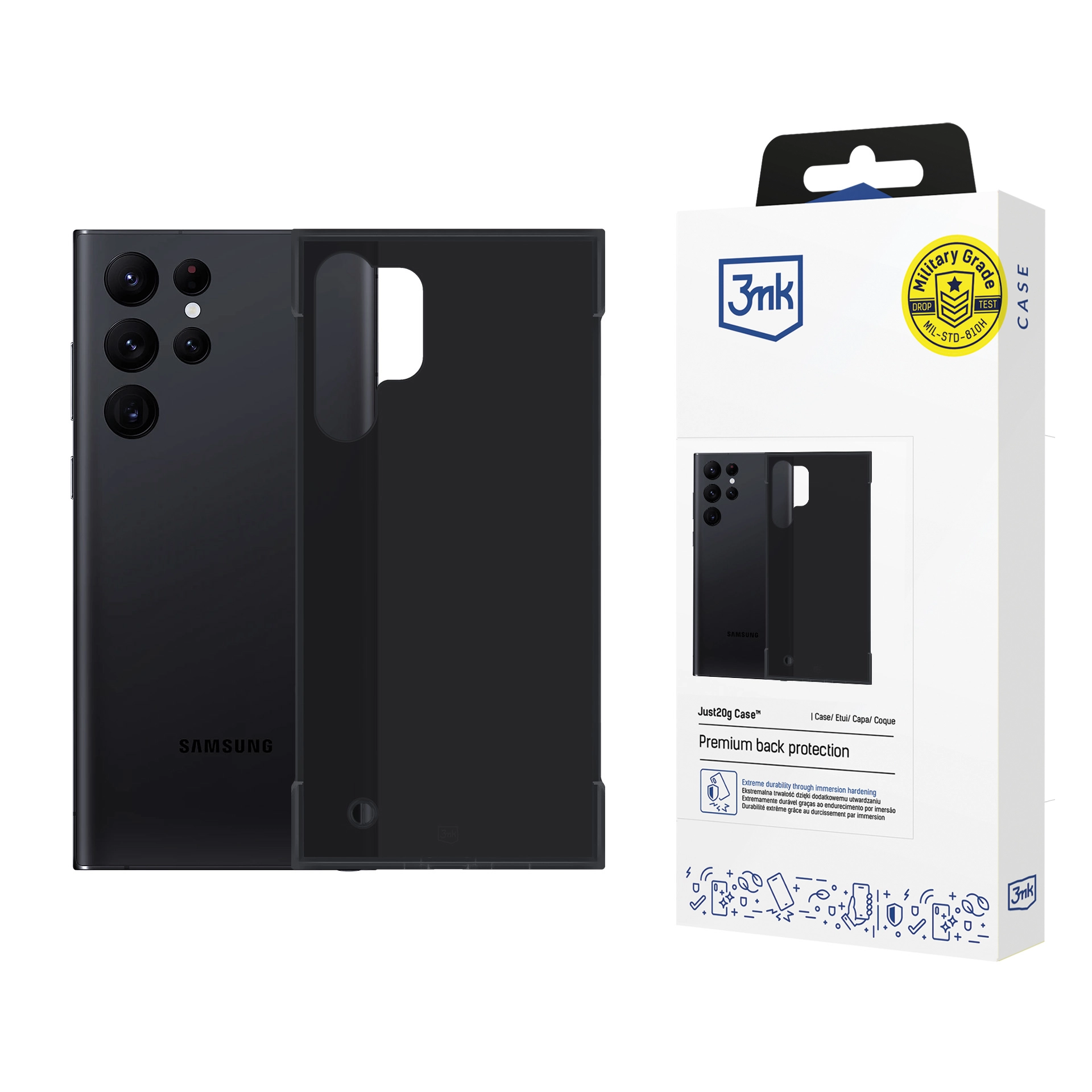 Etui 3mk Just20g Matt Case do Galaxy S23 Ultra Czarny