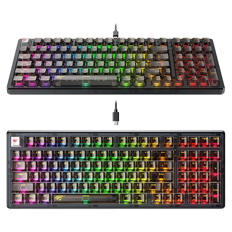 Klawiatura mechaniczna Havit KB875L RGB Czarny