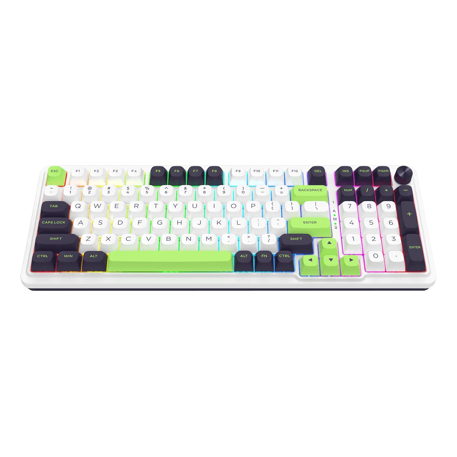 Klawiatura mechaniczna Redragon Eisa Max K686WBG-RGB-MAX Biało-zielony