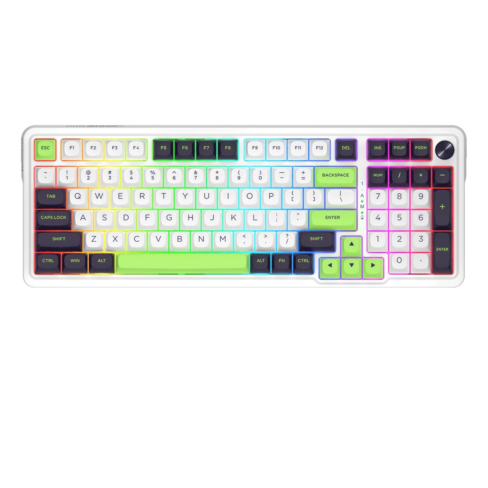 Klawiatura mechaniczna Redragon Eisa Max K686WBG-RGB-MAX Biało-zielony
