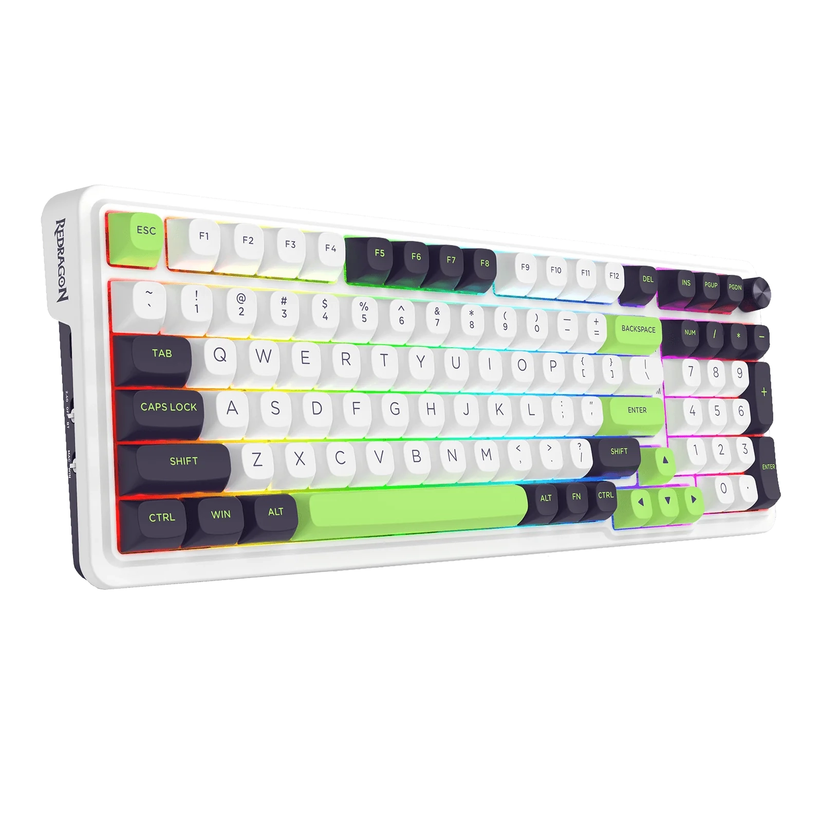 Klawiatura mechaniczna Redragon Eisa Max K686WBG-RGB-MAX Biało-zielony