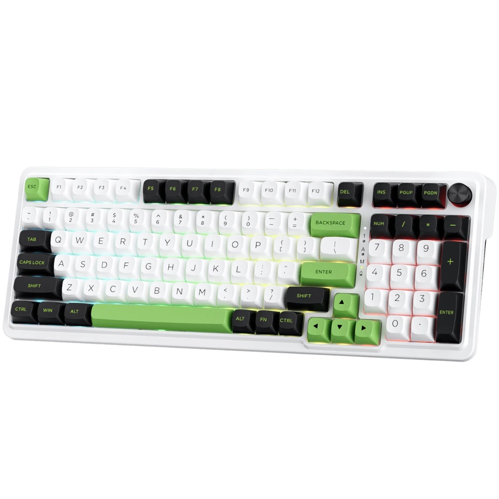 Klawiatura mechaniczna Redragon Eisa Max K686WBG-RGB-MAX Biało-zielony