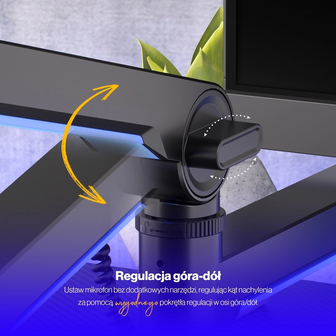 Ramię na mikrofon Endorfy EY0A010 Broadcast Low Profile RGB Boom Arm
