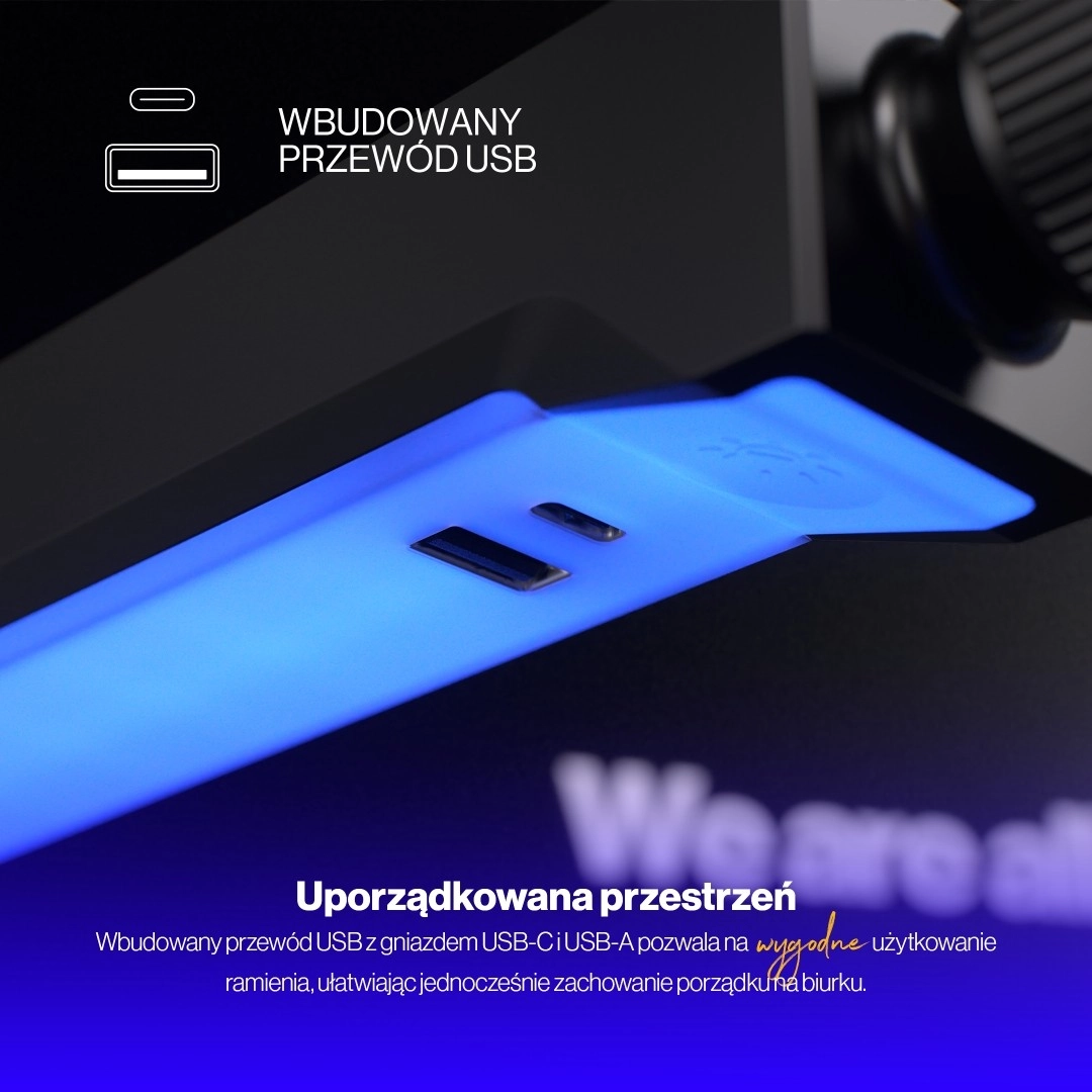 Ramię na mikrofon Endorfy EY0A010 Broadcast Low Profile RGB Boom Arm