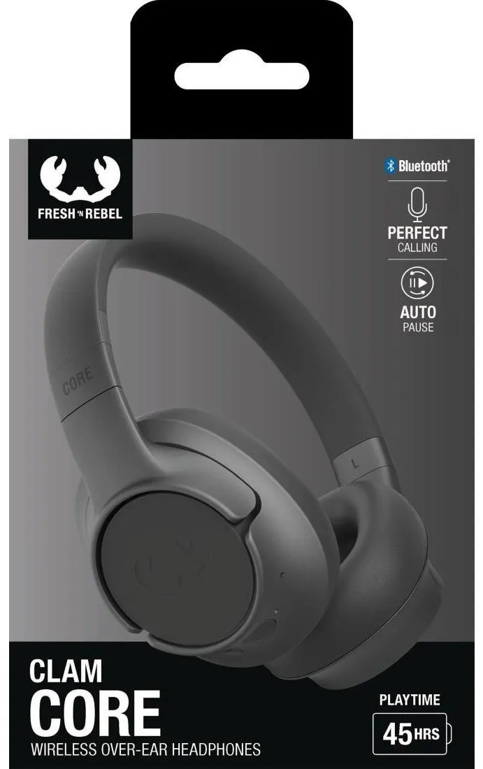 Słuchawki bezprzewodowe Fresh 'n Rebel Clam Core Nauszne Bluetooth 5.3 Storm Grey