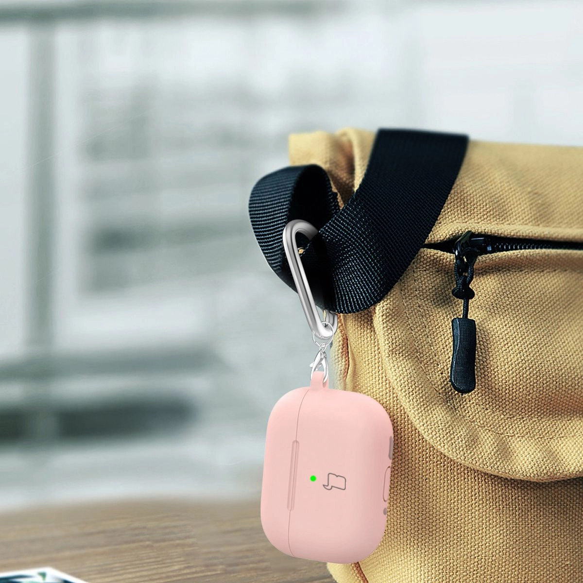 Etui na słuchawki Bizon Case Headphone Silicone do AirPods 4 Różowy