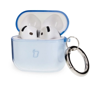 Etui na słuchawki Bizon Case Headphone Clear do AirPods 4 Przeźroczysto-niebieski
