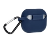 Etui na słuchawki Bizon Silikonowe z karabińczykiem do Samsung Galaxy Buds 3/3 Pro Ciemnoniebieski