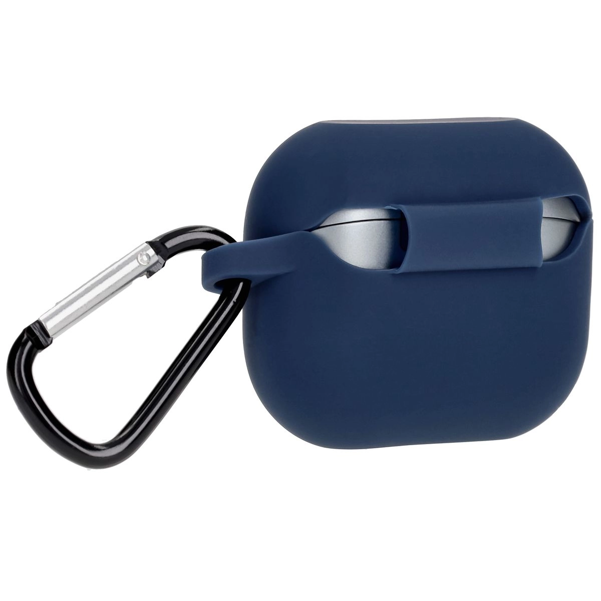 Etui na słuchawki Bizon Silikonowe z karabińczykiem do Samsung Galaxy Buds 3/3 Pro Ciemnoniebieski