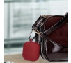 Etui na słuchawki Bizon Silikonowe z karabińczykiem do Samsung Galaxy Buds 3/3 Pro Burgundowy