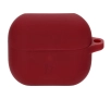 Etui na słuchawki Bizon Silikonowe z karabińczykiem do Samsung Galaxy Buds 3/3 Pro Burgundowy
