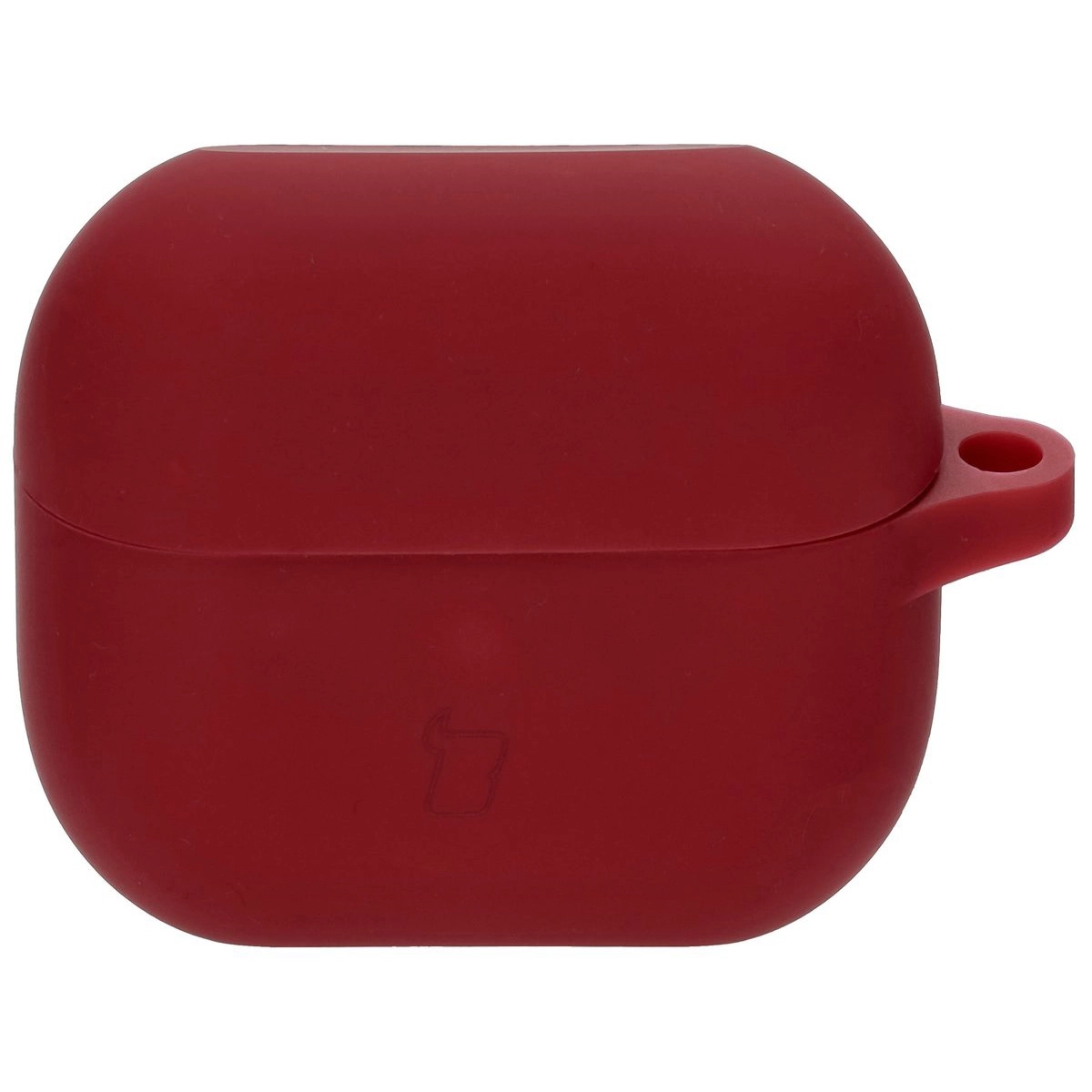 Etui na słuchawki Bizon Silikonowe z karabińczykiem do Samsung Galaxy Buds 3/3 Pro Burgundowy