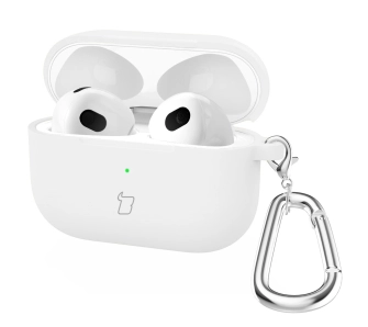 Etui na słuchawki Bizon Case Headphone Silicone do AirPods 4 Biały