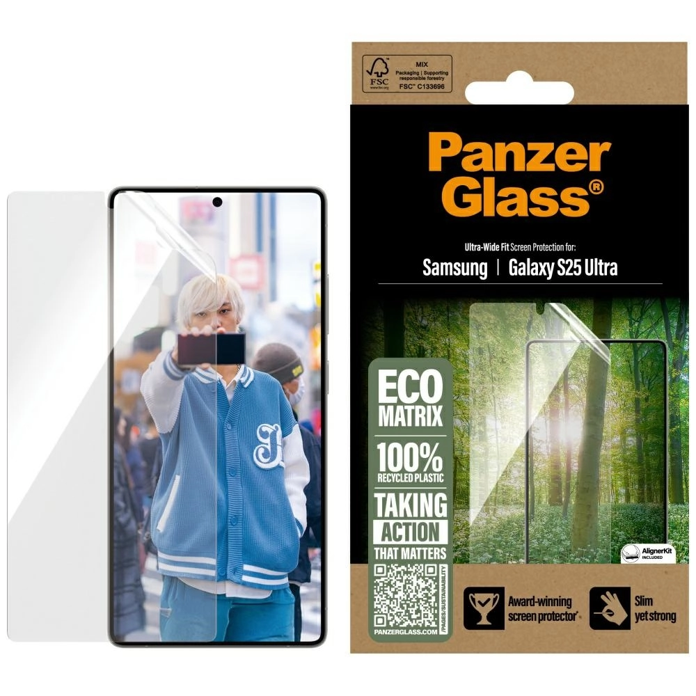 Szkło hartowane PanzerGlass Eco Matrix Ultra-Wide Fit do Galaxy S25 Ultra