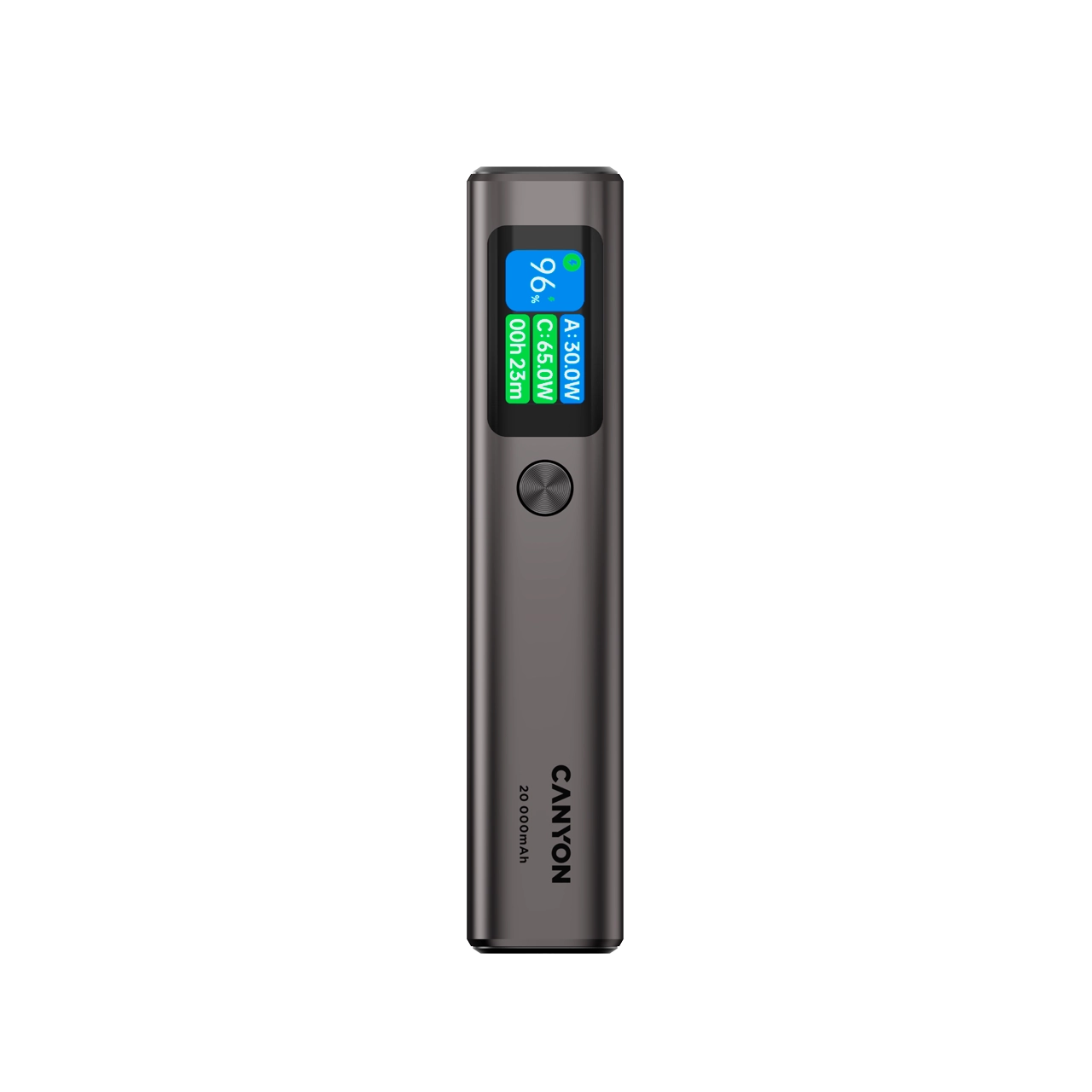 Powerbank Canyon OnPower 230 TFT 20000mAh PD 130W Grafitowy