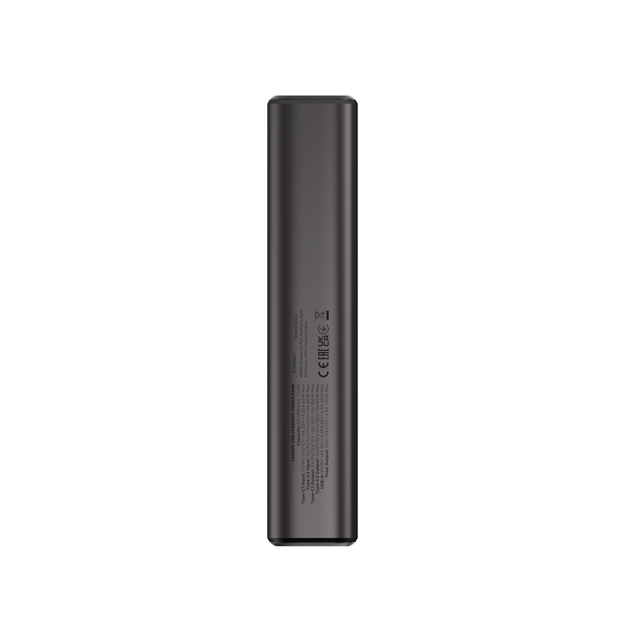 Powerbank Canyon OnPower 230 TFT 20000mAh PD 130W Grafitowy