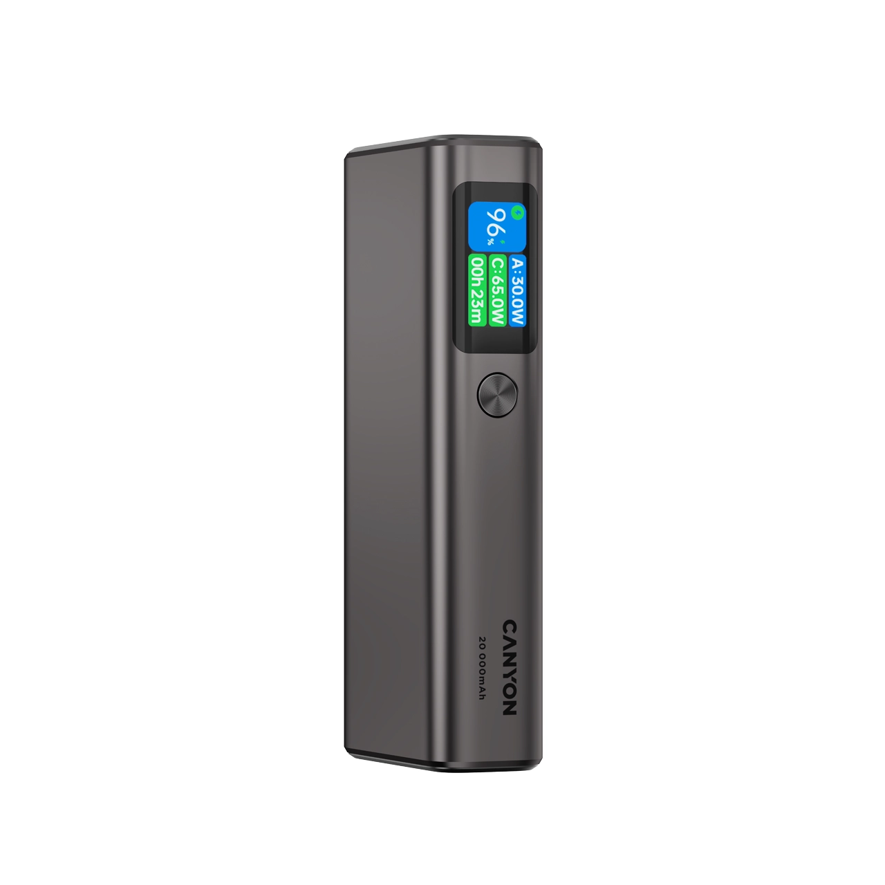 Powerbank Canyon OnPower 230 TFT 20000mAh PD 130W Grafitowy