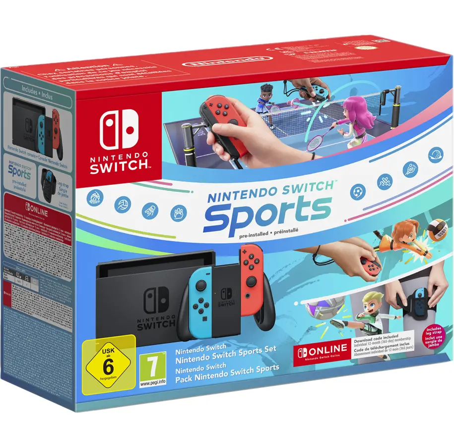 Konsola Nintendo Switch Joy-Con v2 Czerwono-niebieski Sports Set + Nintendo Online 365dni + Super Mario RPG