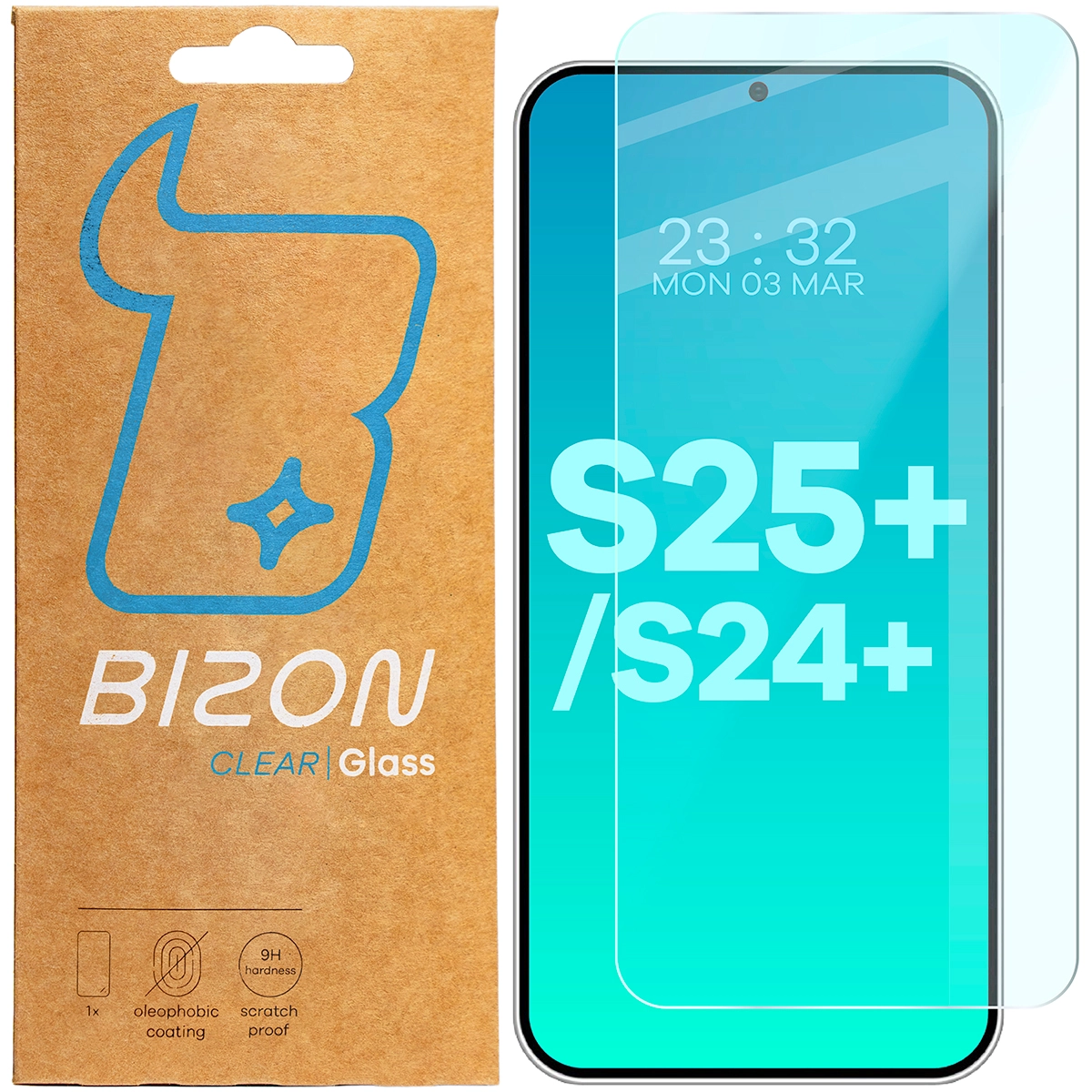 Szkło hartowane Bizon Clear 2 do Galaxy S25 Plus/S24 Plus