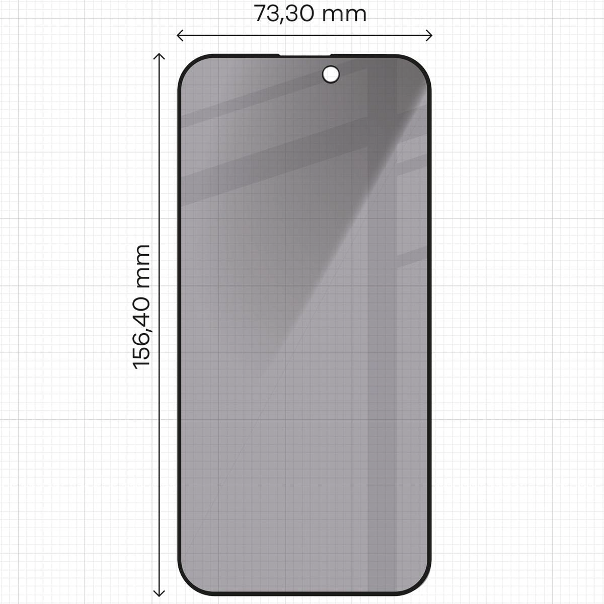Szkło hartowane Bizon prywatyzujące pełne Edge Shadow do iPhone 15 Pro Max Przyciemniane
