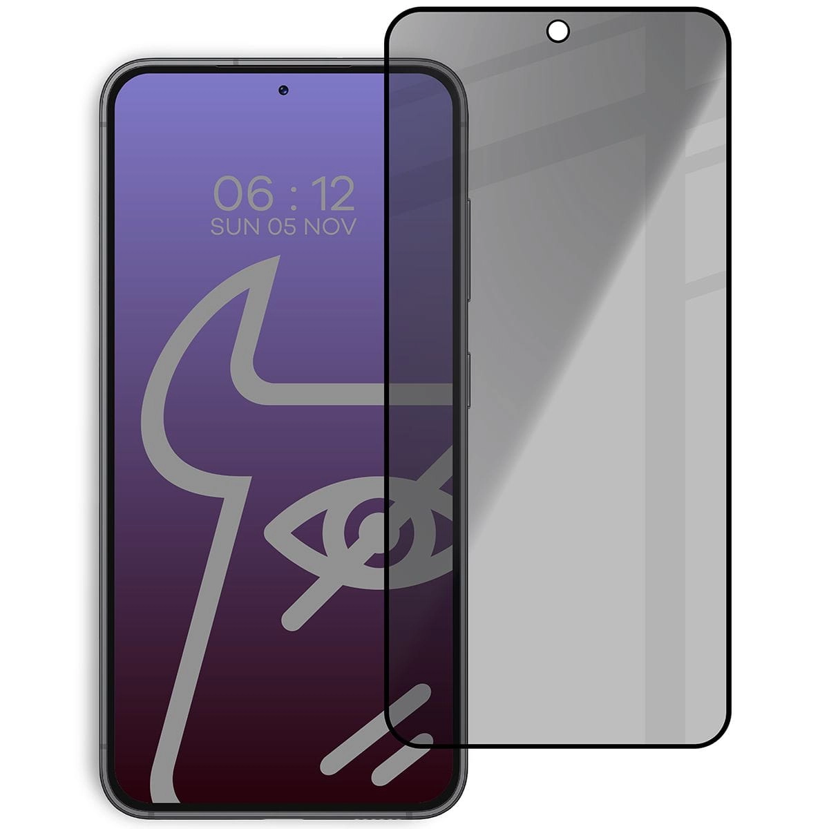 Szkło hartowane Bizon prywatyzujące pełne Edge Shadow do Galaxy S23 Przyciemniane