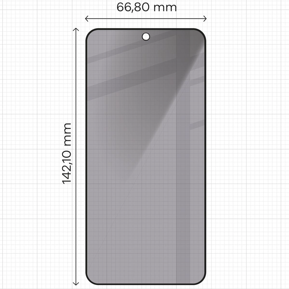 Szkło hartowane Bizon prywatyzujące pełne Edge Shadow do Galaxy S23 Przyciemniane