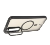 Etui Bizon Eclipse z MagSafe i podstawką do Galaxy A16 4G/5G Przydymione z czarną ramką
