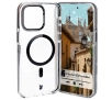 Etui Bizon Marco z MagSafe do iPhone 15 Pro Max Przezroczyste z czarną ramką
