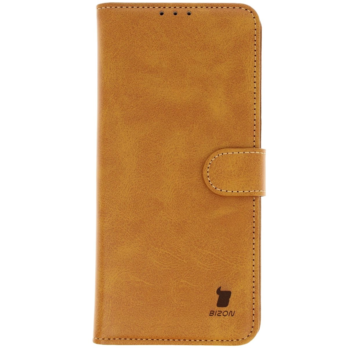 Etui Bizon z klapką Pocket do Xiaomi Redmi 14C 4G Brązowy