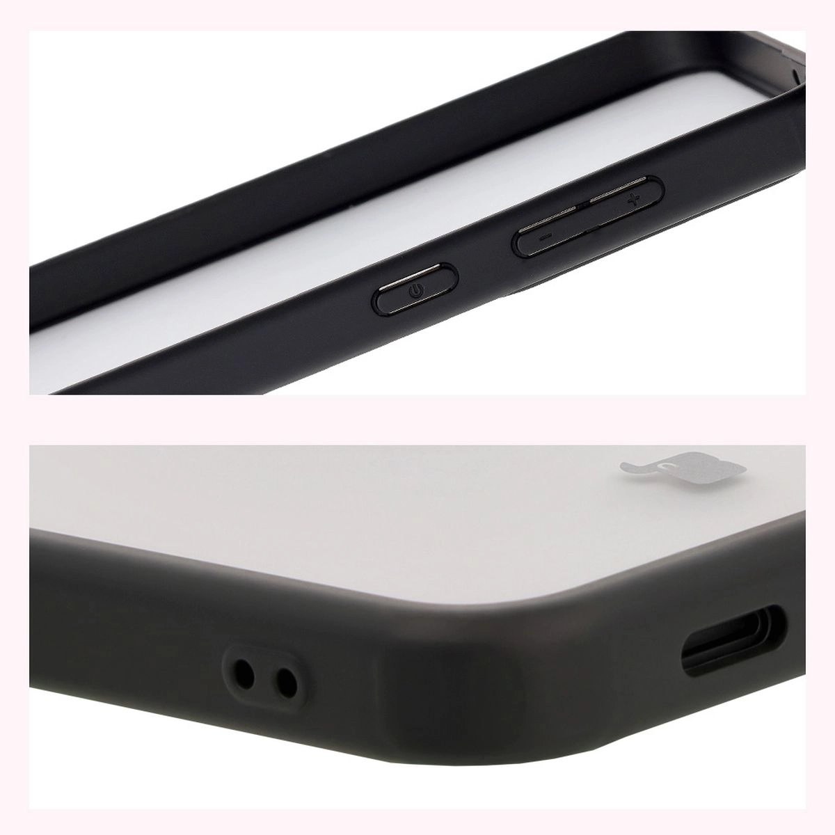 Etui Bizon Angelo do Galaxy S24 FE Przydymione z czarną ramką
