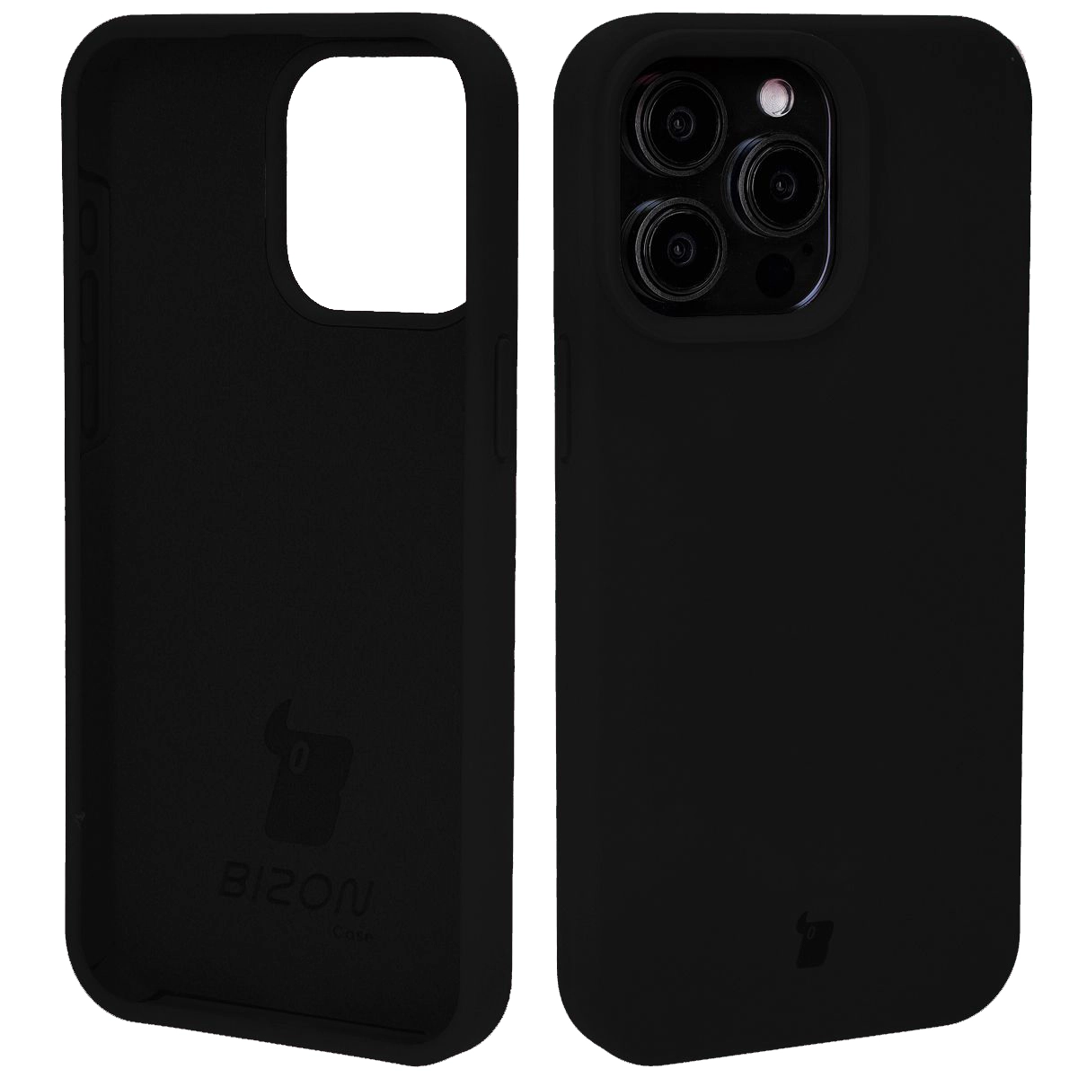 Etui Bizon Silikonowe Soft do iPhone 15 Pro Max Czarny