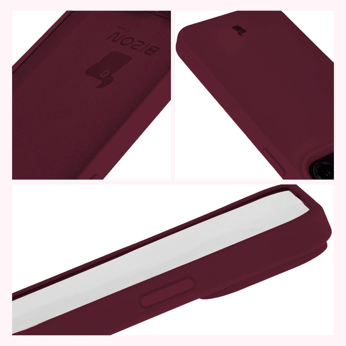 Etui Bizon Silikonowe Soft do iPhone 15 Pro Max Ciemno-fioletowy