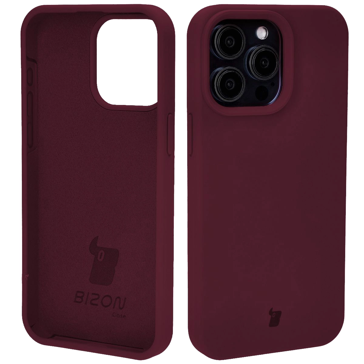 Etui Bizon Silikonowe Soft do iPhone 15 Pro Max Ciemno-fioletowy
