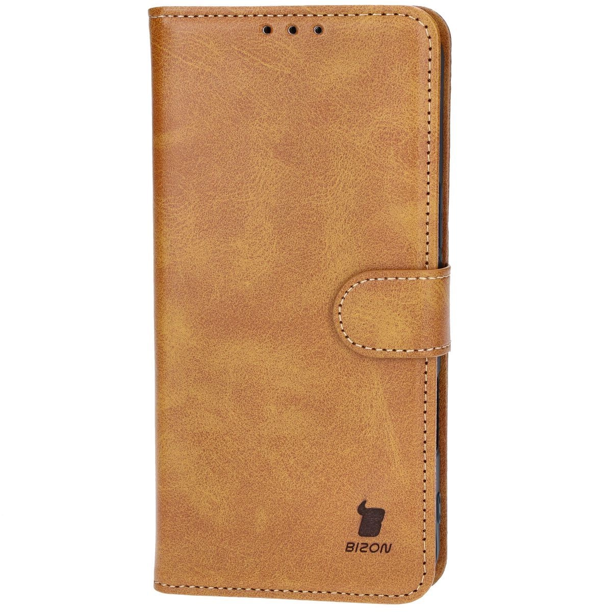 Etui Bizon z klapką Pocket do iPhone 16 Pro Max Brązowy