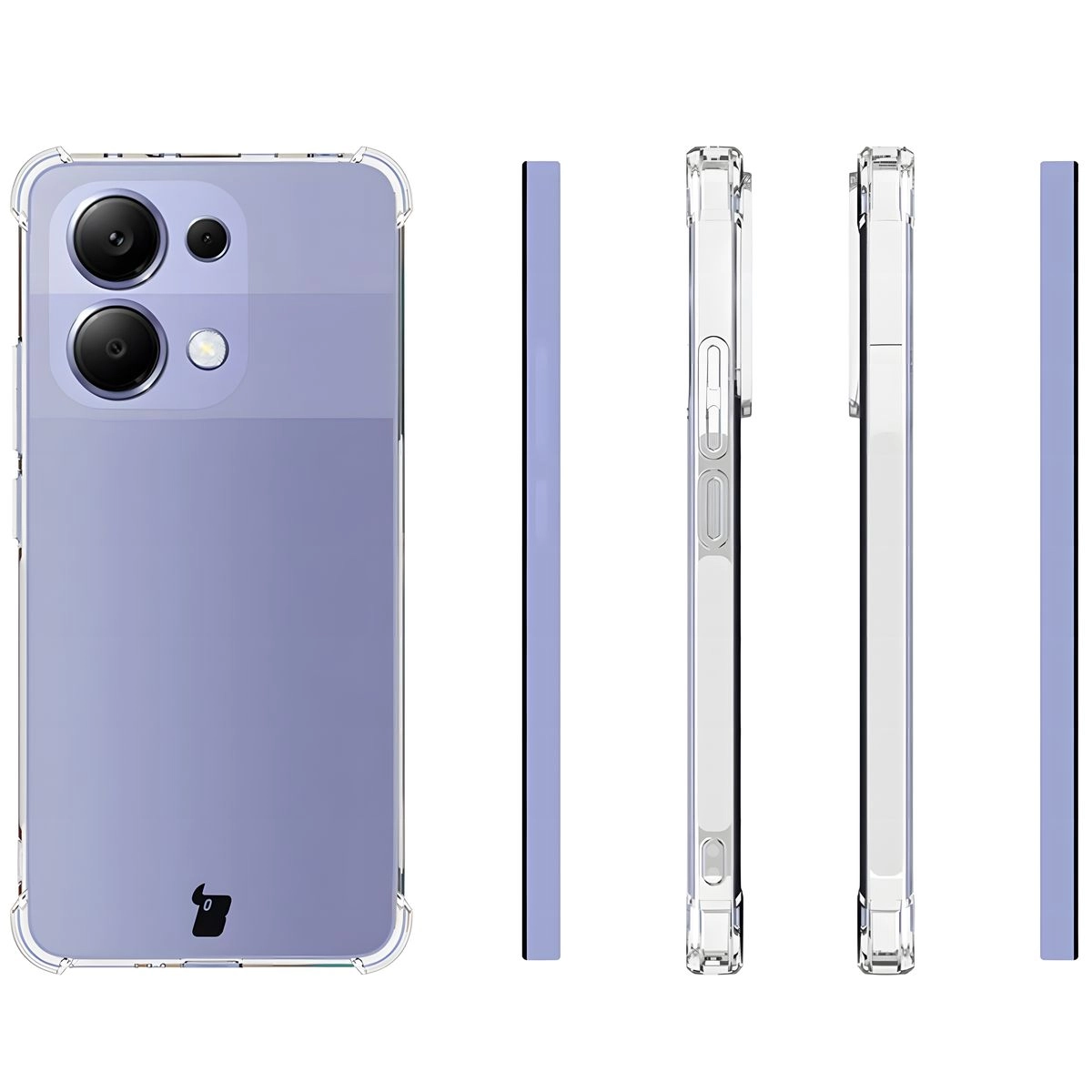 Etui Bizon Elastyczne Salpa do Xiaomi Redmi Note 13 4G Przezroczysty