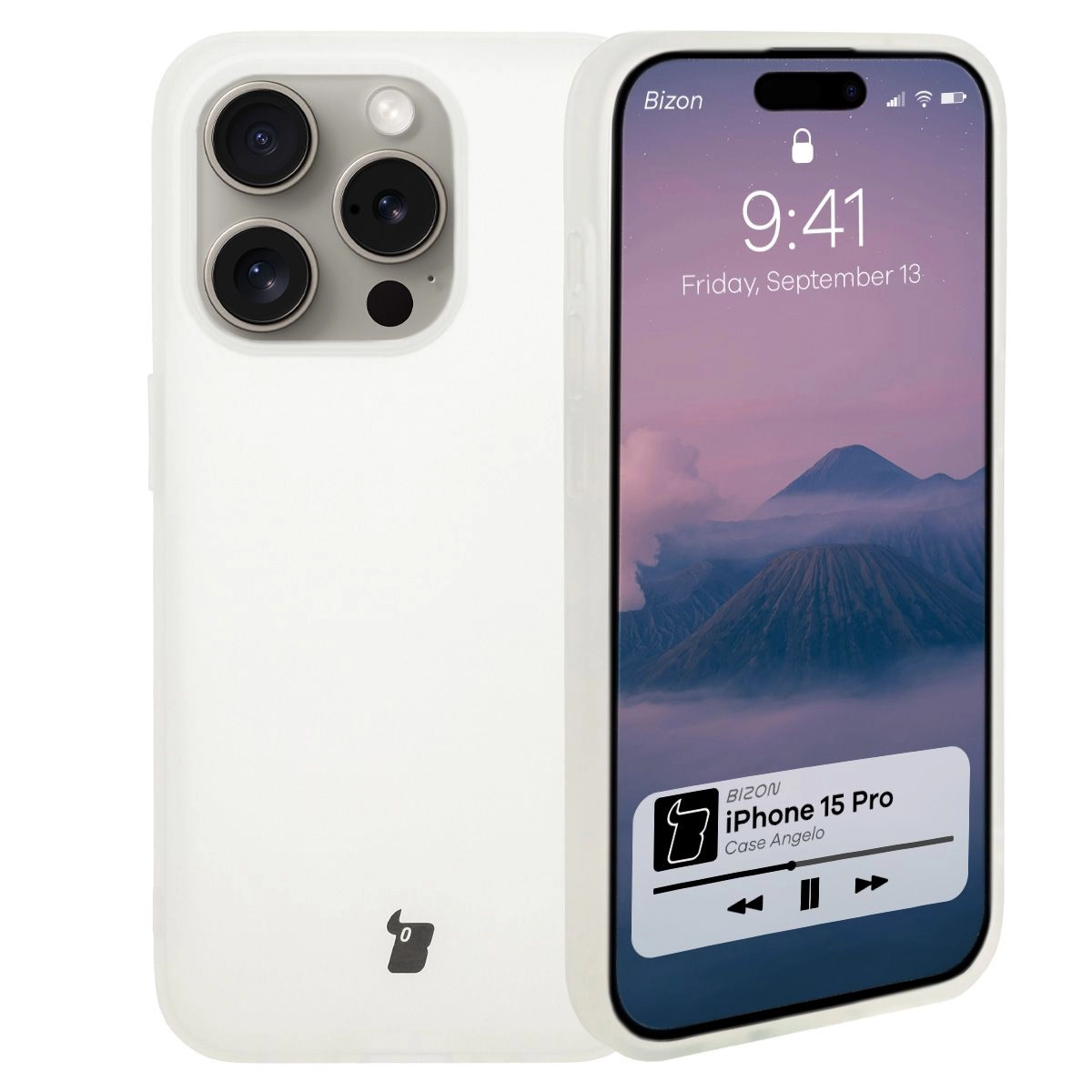 Etui Bizon Angelo do iPhone 15 Pro Półprzezroczyste