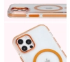 Etui Bizon Marco z MagSafe do iPhone 12 Pro / 12 Przezroczyste z pomarańczową ramką