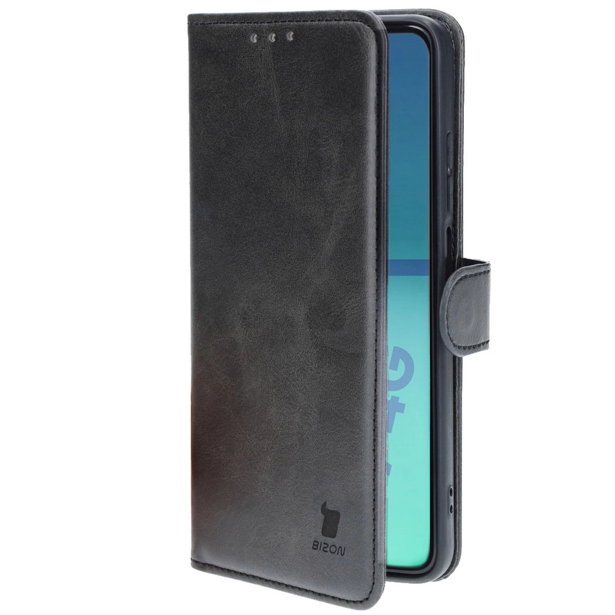 Etui Bizon z klapką Pocket do Realme C67 4G Czarny
