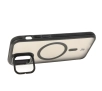 Etui Bizon Eclipse z MagSafe i podstawką do iPhone 12 / iPhone 12 Pro  Przydymione z czarną ramką