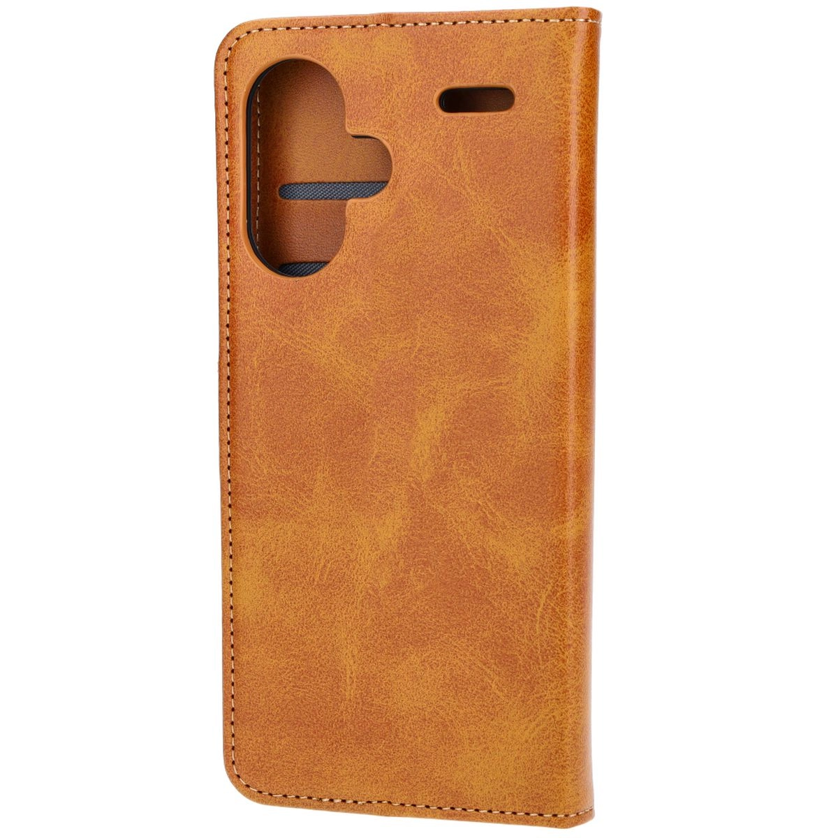 Etui Bizon z klapką Pocket do Xiaomi Redmi Note 13 Pro+ 5G Brązowy