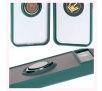 Etui Bizon z uchwytem na palec Hybrid Ring do Google Pixel 8a Przydymione z ciemnozieloną ramką